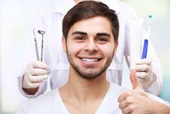 thumbs up at dentist